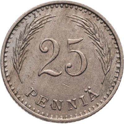 купить Финляндия 25 пенни (pennia) 1940 Медно-никелевый сплав /серый цвет/