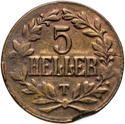 купить Германская Восточная Африка 5 геллеров (heller) 1916