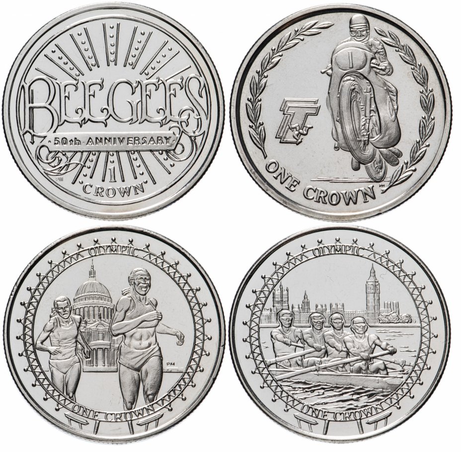 купить Остров Мэн набор из 4-х монет 1 крона 2005-2010