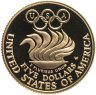 Купить США 5 dollars (долларов) 1988 Proof "W Olympic (Олимпиада 1988 в Сеуле) "
