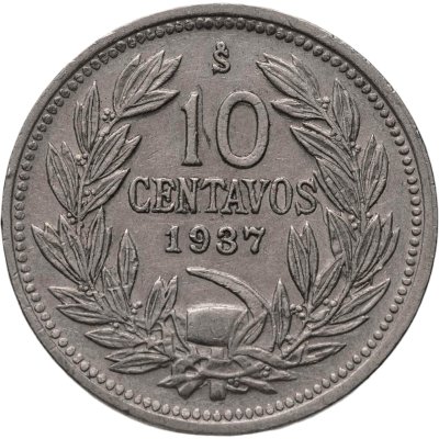 купить Чили 10 сентаво (centavos) 1937