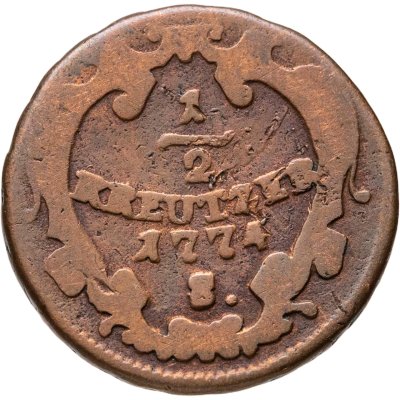 купить Австрия 1/2 крейцера 1774