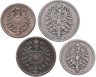 Купить Германия набор из 4 монет 1875-1889 (Германская империя)