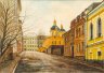 Купить И.В. Назаров "Москва. Сандуновский переулок. Церковь Николы "В Звонарях"", бумага, акварель, в раме с паспарту, Российская Федерация, 2007 г.