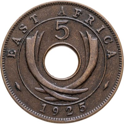 купить Британская Восточная Африка 5 центов (cents) 1925