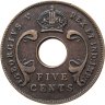 Купить Британская Восточная Африка 5 центов (cents) 1925