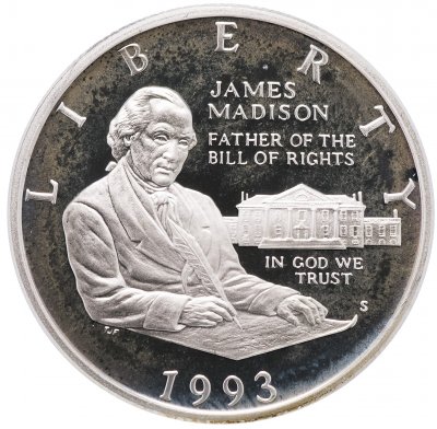 купить США 50 центов 1993 Proof "Джеймс Мэдисон - билль о правах"
