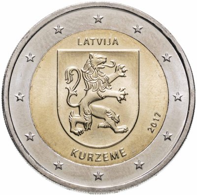купить Латвия 2 евро (euro) 2017 "Исторические области Латвии - Курземе"