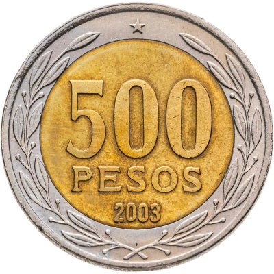 купить Чили 500 песо (pesos) 2003