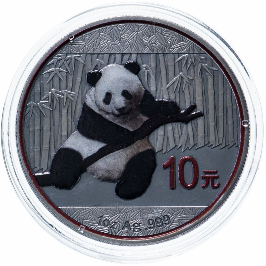 купить Китай 10 юань 2014 "Панда" в футляре с сертификатом
