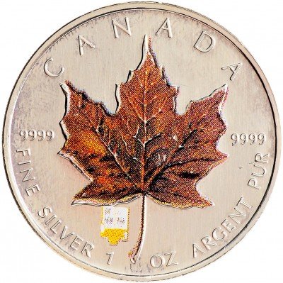 Купить Канада 5 долларов 2007 "Красный кленовый лист" эмаль