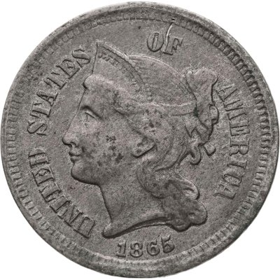 купить США 3 цента (cents) 1865