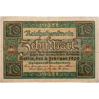купить Германия 10 марок 1920