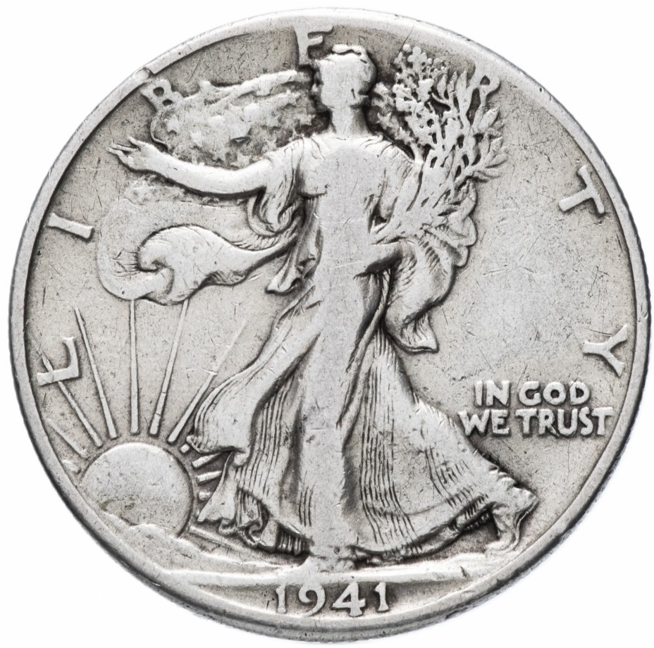 купить США 1/2 доллара (50 центов) 1937-1946 "Walking Liberty Half Dollar"