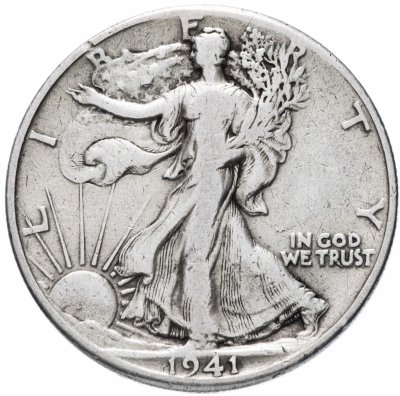Купить США 1/2 доллара (50 центов) 1937-1946 "Walking Liberty Half Dollar"