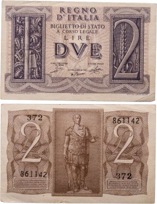 купить Италия 2 лиры 1939