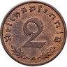 Купить Германия (Третий рейх) 2 рейхспфеннига (reichspfennig) 1939 A, в слабе Монетник.ру MS62