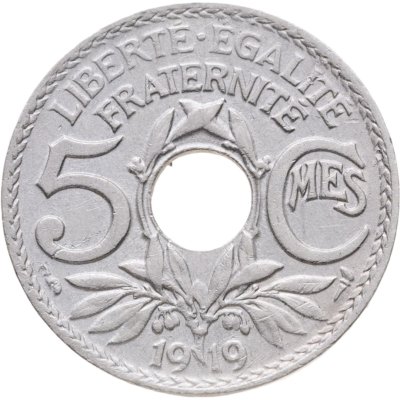 купить Франция 5 сантимов (centimes) 1919