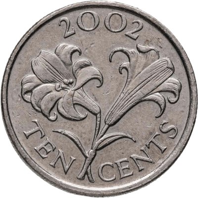купить Бермуды 10 центов 2002 "Бермудская лилия"