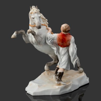 купить Статуэтка "Укрощение коня", фарфор, роспись, Herend (Херенд), Венгрия, 1960-1990 гг.