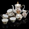 Купить Сервиз чайный на 6 персон (15 предметов) "Мадонна", фарфор, деколь, люстр, золочение, Kahla, ГДР, 1960-1980 гг.