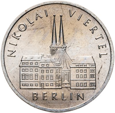 купить Германия (ГДР) 5 марок 1987 "750 лет Берлину – Квартал Николаи"