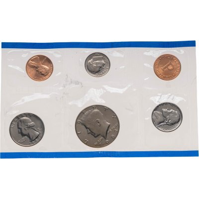 купить США, годовой набор из 5 монет 1987 и памятного жетона монетного двора Филадельфии