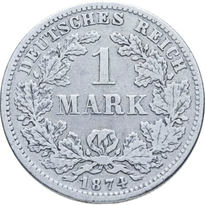 купить Германия 1 марка 1874 F знак монетного двора: "F" - Штутгарт