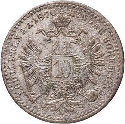 купить Австрия 10 крейцеров 1870