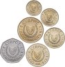 Купить Кипр набор монет 1991-2004 (6 штук, полный номинальный ряд)