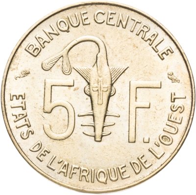 купить Западная Африка (BCEAO) 5 франков (francs) 1973
