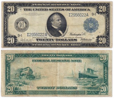 Купить США 20 долларов 1914 Series 1914 (Pick 361) Minneapolis, Burke-McAdoo