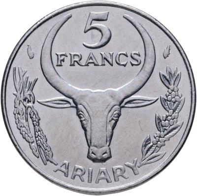 купить Мадагаскар 5 франков (francs) 1977