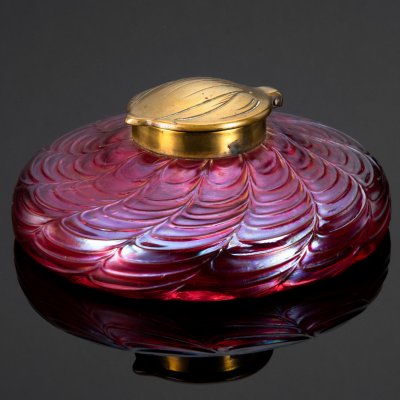 купить Чернильница в стиле Модерн, стекло, иризация, латунь, Западная Европа, 1900-1930 гг.