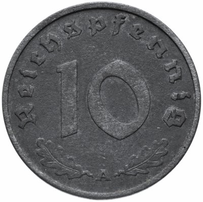 Купить Германия (Третий рейх) 10 рейх пфеннигов (reichspfennig) 1942 А