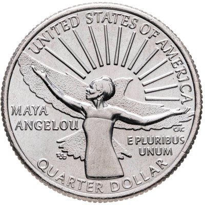 купить США 1/4 доллара (25 центов, квотер) 2022 D Американские женщины - Писательница Майя Энджелоу (1-я)
