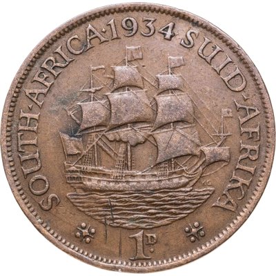 купить ЮАР 1 пенни (penny) 1934