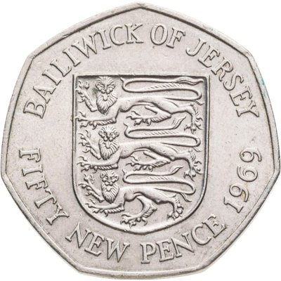 Купить Джерси 50 новых пенсов (new pence) 1969