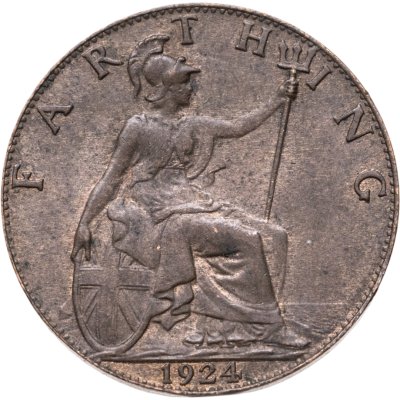 купить Великобритания 1 фартинг (farthing) 1924