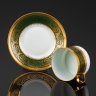 Купить Кофейная пара в стиле ампир, B.R. Limoges France, фарфор, крытье, золочение, Франция, 1950-1970 гг.