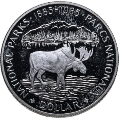 купить Канада 1 доллар (dollar) 1985 100 лет Национальным паркам