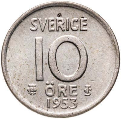 купить Швеция 10 эре (ore) 1953