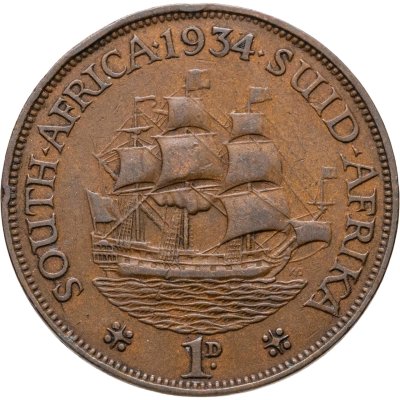 купить ЮАР 1 пенни (penny) 1934