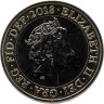 Купить Великобритания 2 фунта 2018 "100 лет первому Компьенскому перемирию - 1918"