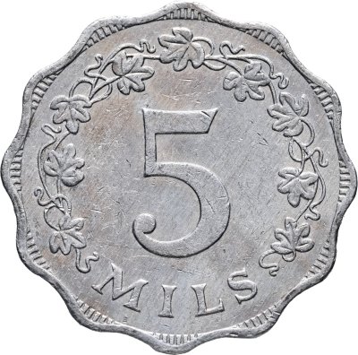 купить Мальта 5 милей (mils) 1972