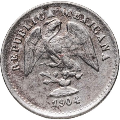 купить Мексика 5 сентаво 1904, знак монетного двора: "Mo" - Мехико