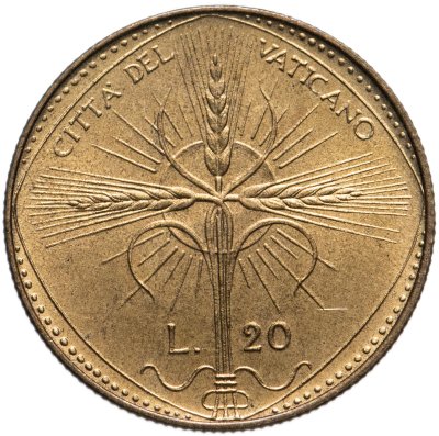 купить Ватикан 20 лир (lire) 1968