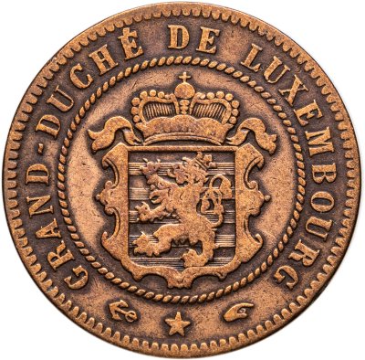 купить Люксембург 5 сантимов (centimes) 1855