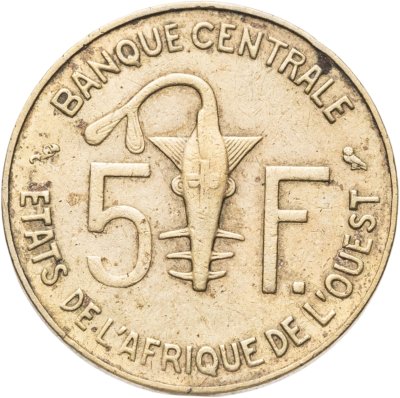 купить Западная Африка (BCEAO) 5 франков (francs) 1974