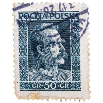 купить Польша марка 50 крон 1928 "Пилсудский стандарт"